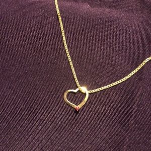Monet 14k heart charm necklace